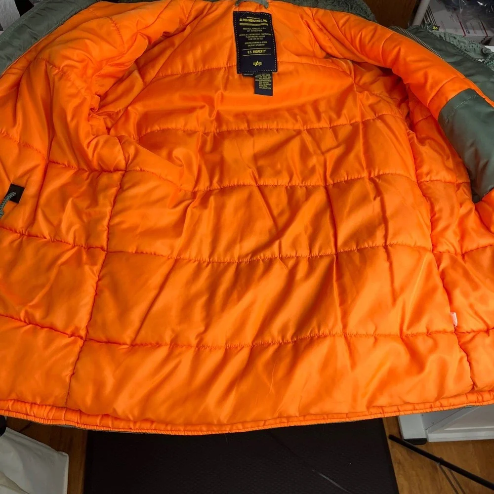 VTG Alpha‎ Industries N-3B Parka Jacket Mens Med Extreme Cold Weather Military